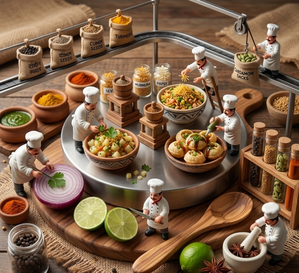 Fresh street food preparation